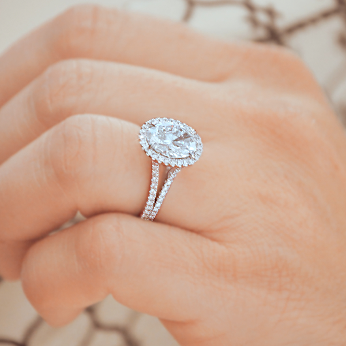 oval engagement rings with halo