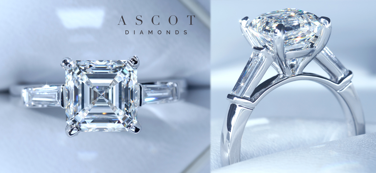 Nadia - Modern Asscher Cut Diamond Engagement Ring