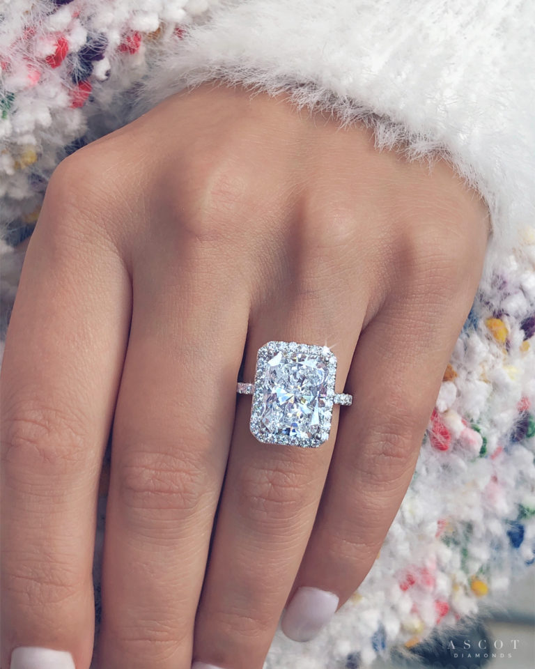 10 carat radiant cut diamond ring