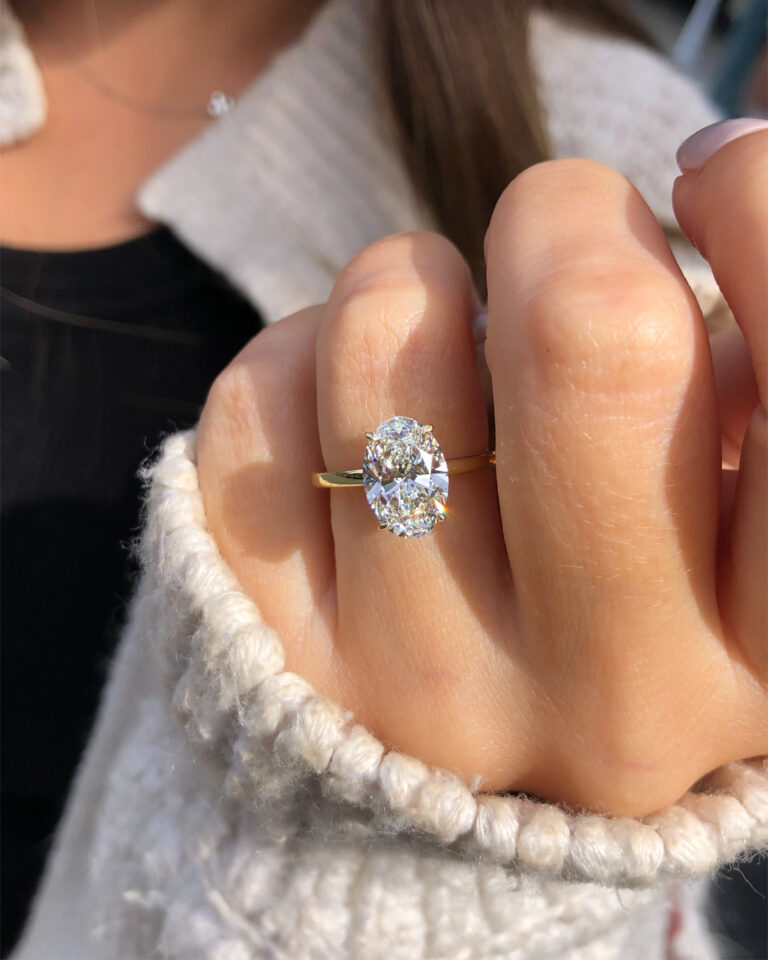 Custom Engagement Ring: Two Diamonds, Allergen Free White Gold